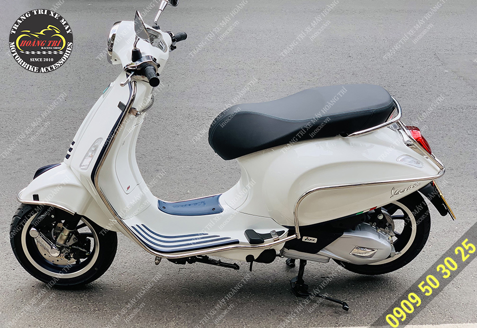 Khung bảo vệ xe Vespa Sprint, Primavera sơn tĩnh điện - Mẫu B2